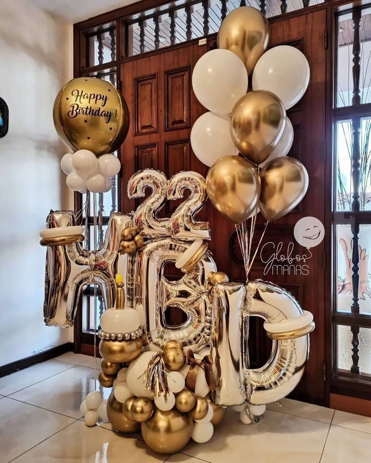 Arrangement de lettres en ballons